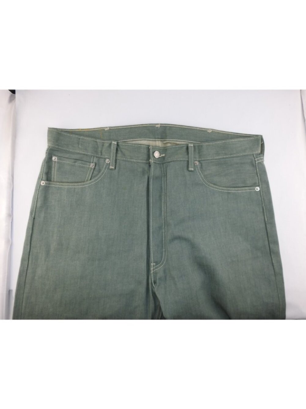 Levi Strauss 501 XX Green Jeans Mens 40x32 Button Fly Straight Leg Denim - Picture 4 of 11